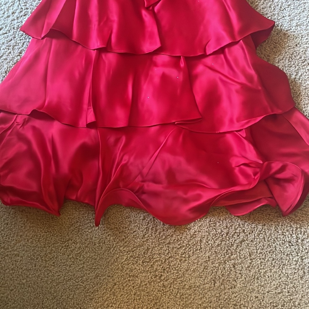 Red Silk Dress - Picture 3 of 11